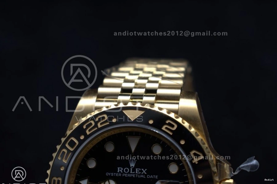 Master GMT DD3285 on Bracelet Black 1:1 II GRNR 126718 Best Jubilee Clean CHS Edition YG Dial 0402